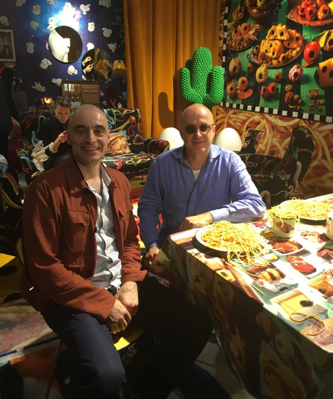 Ulvi Kasimov and Sam Keller, Director of Beyeler Foundation, at Art Basel Miami Beach